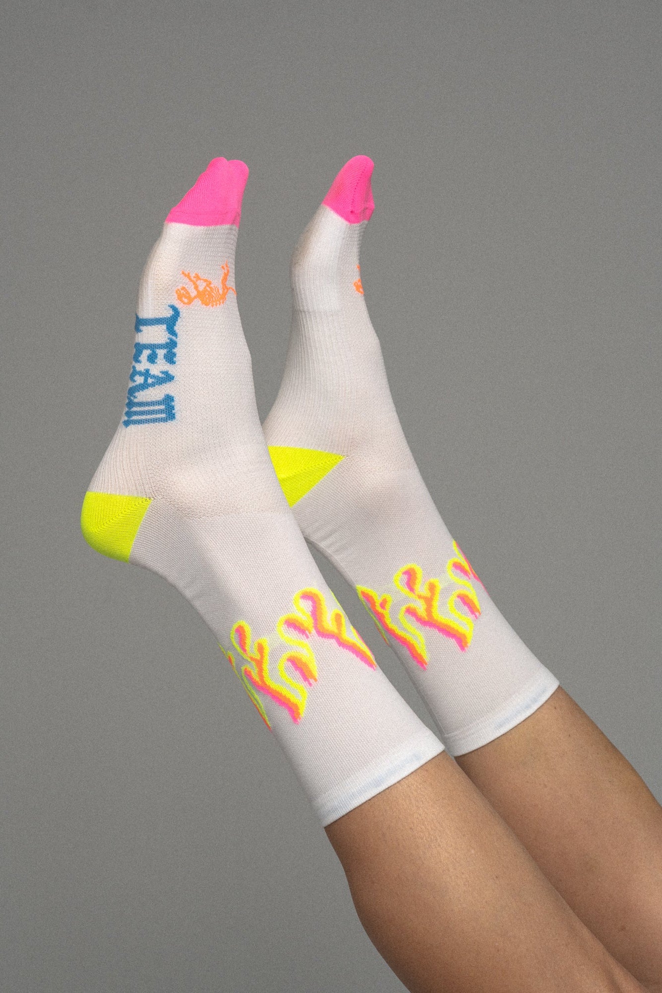 3D Fluoro Flame Socks