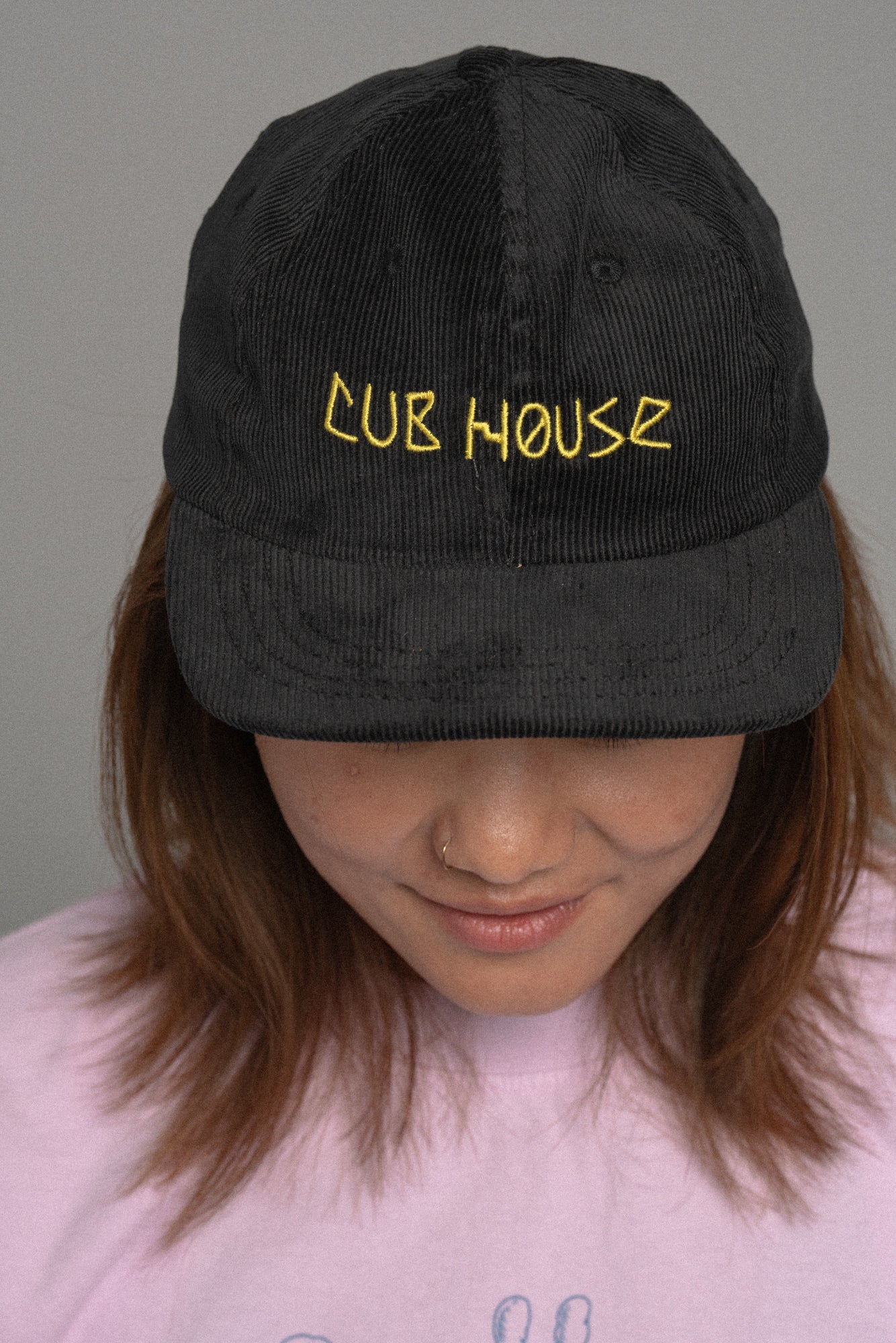 Cub House Corduroy Cap Black/Yellow