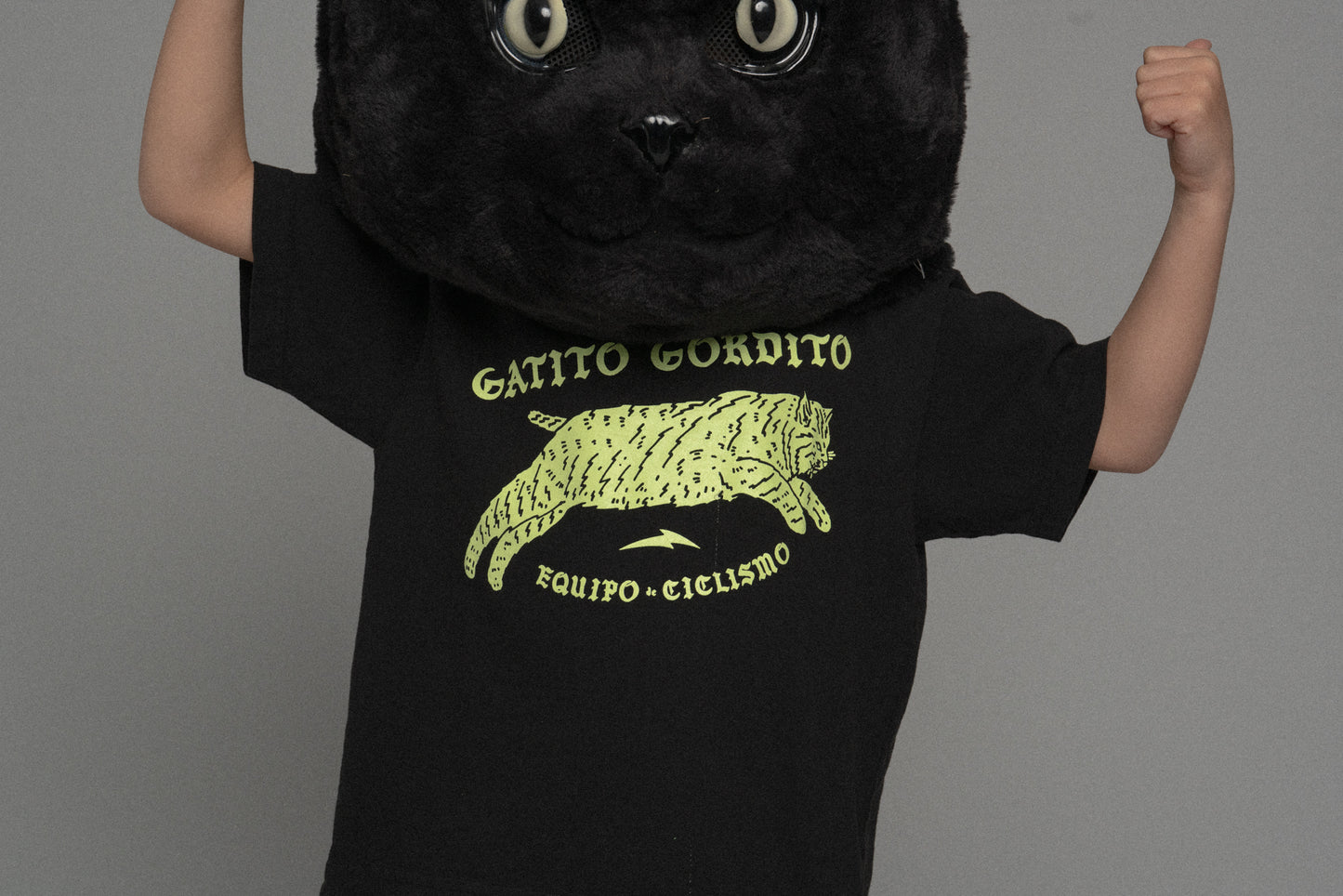 Lil Cubs Gatito Tee Black/Hi Vis