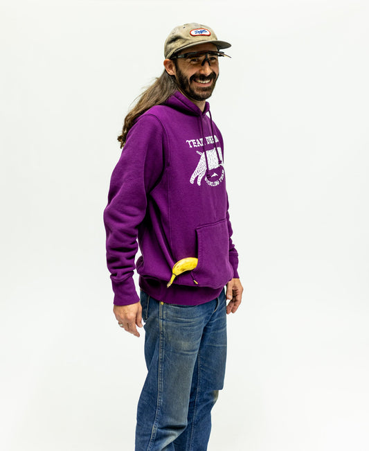 Old English Heavyweight Hoodie Purple