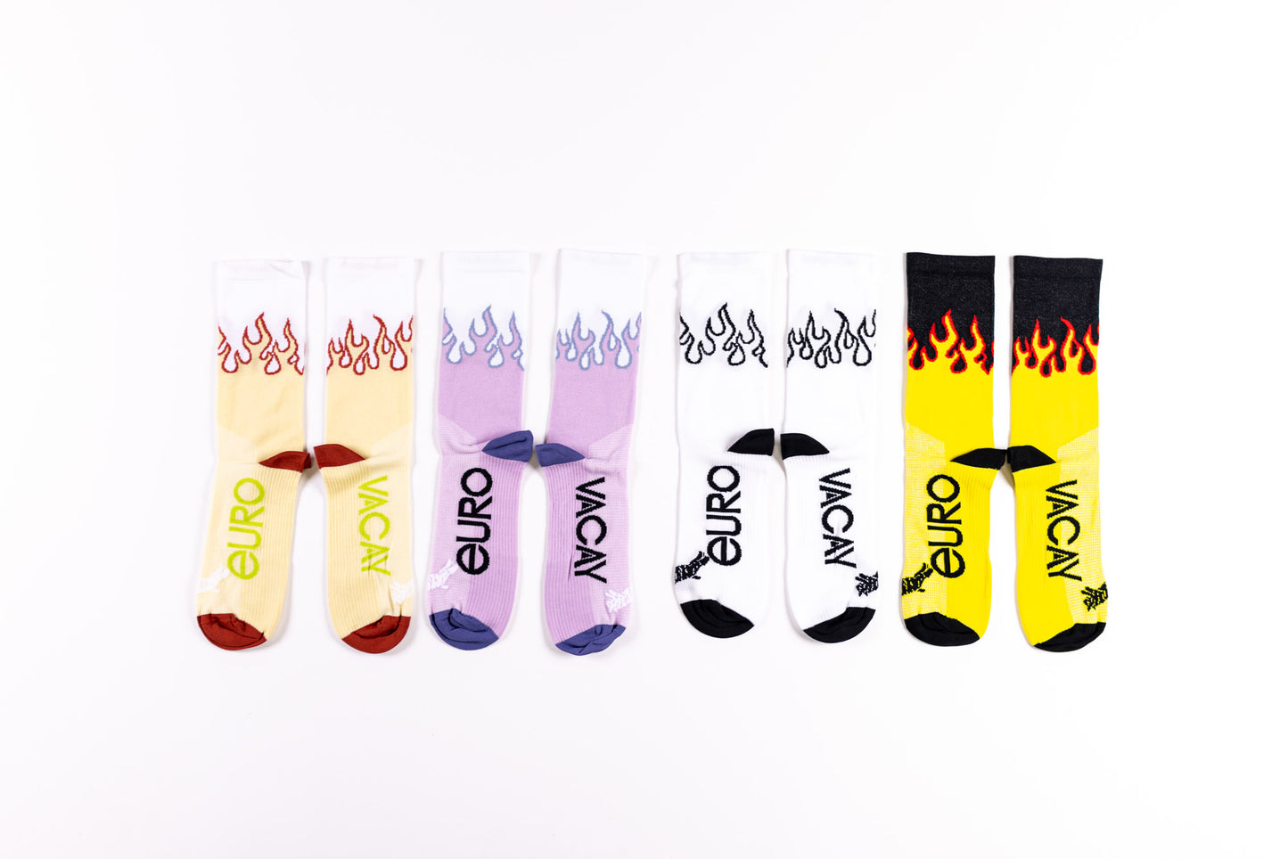 Flame Socks White