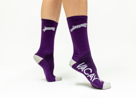 Wool Chubby Bobcat Socks Purple