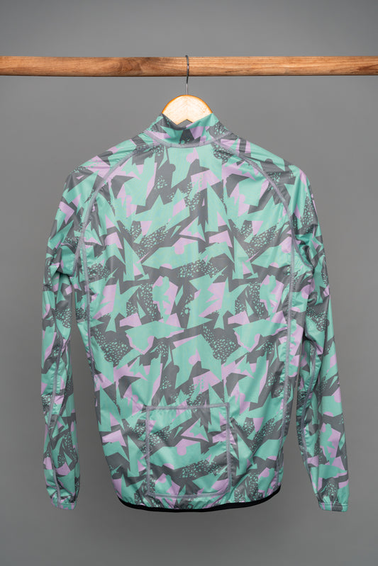 Big Print Packable Wind Jacket Green