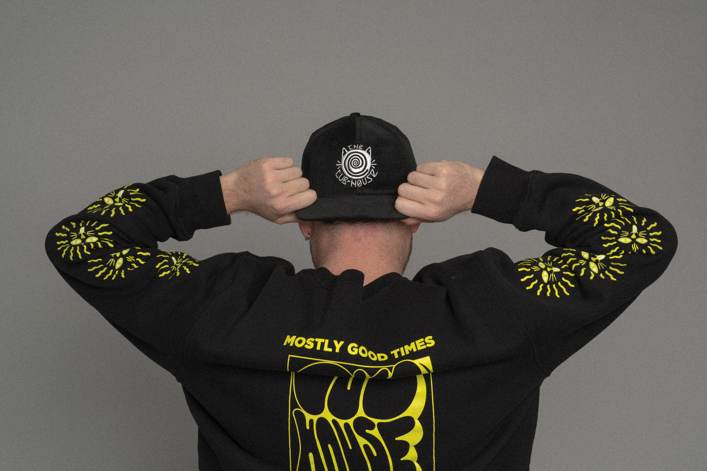 Cub House Swirl Corduroy Cap Black