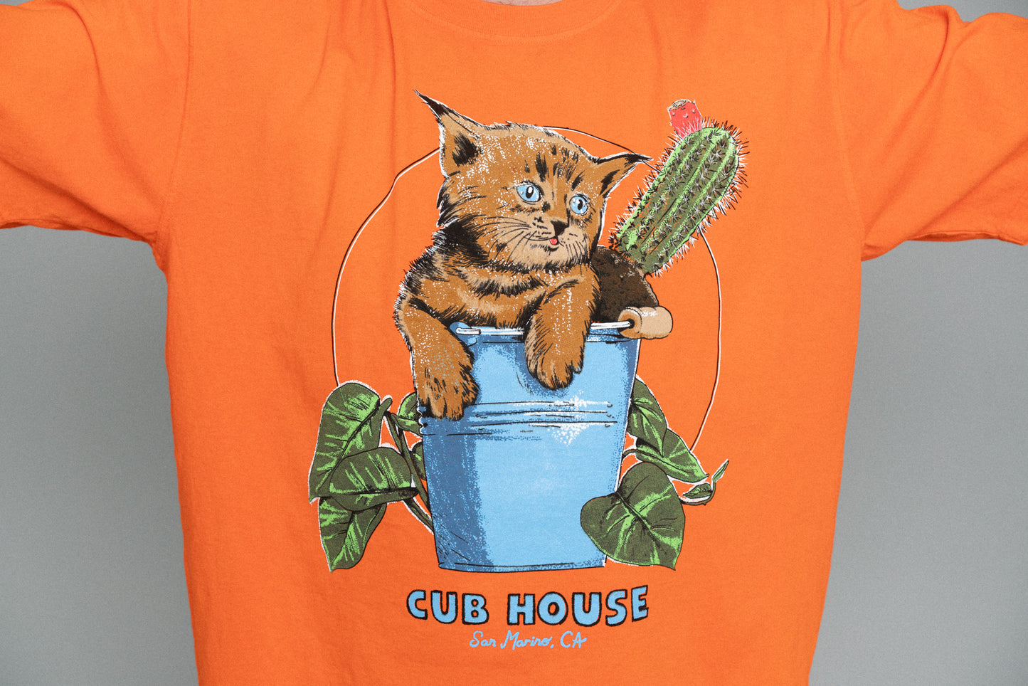Bucket Cat Tee Orange