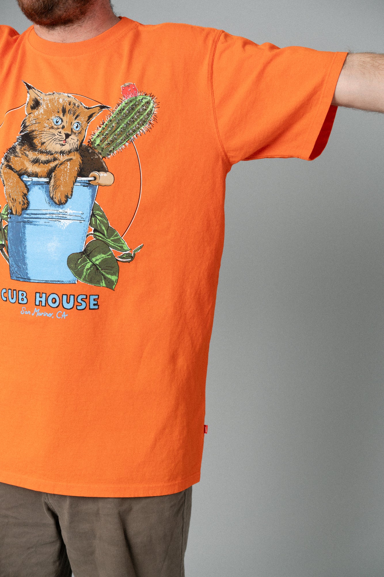 Bucket Cat Tee Orange
