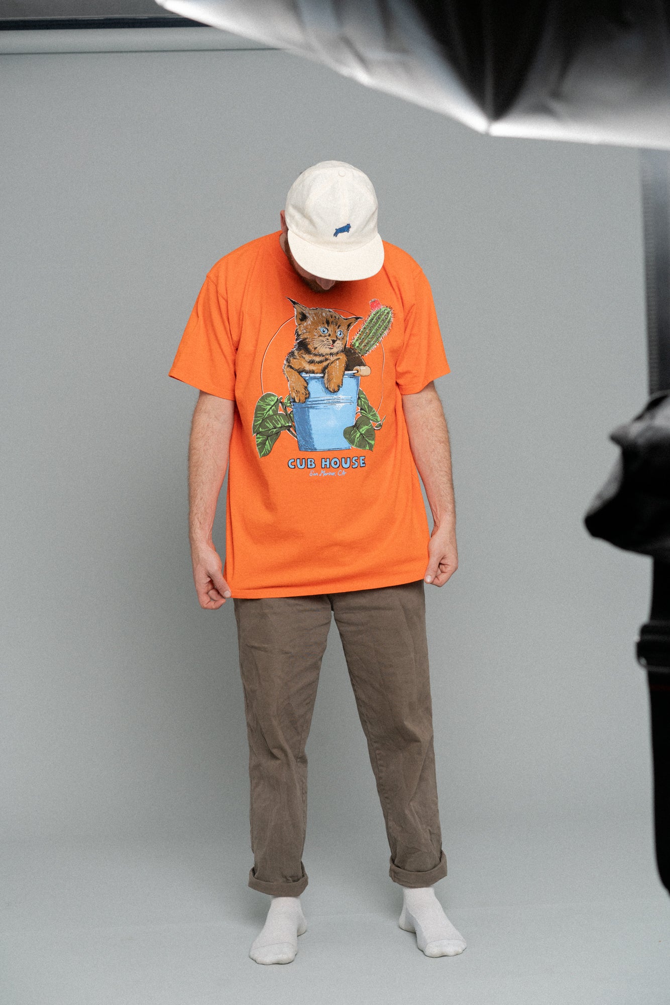 Bucket Cat Tee Orange