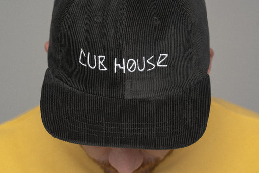 Cub House Corduroy Cap Black/White