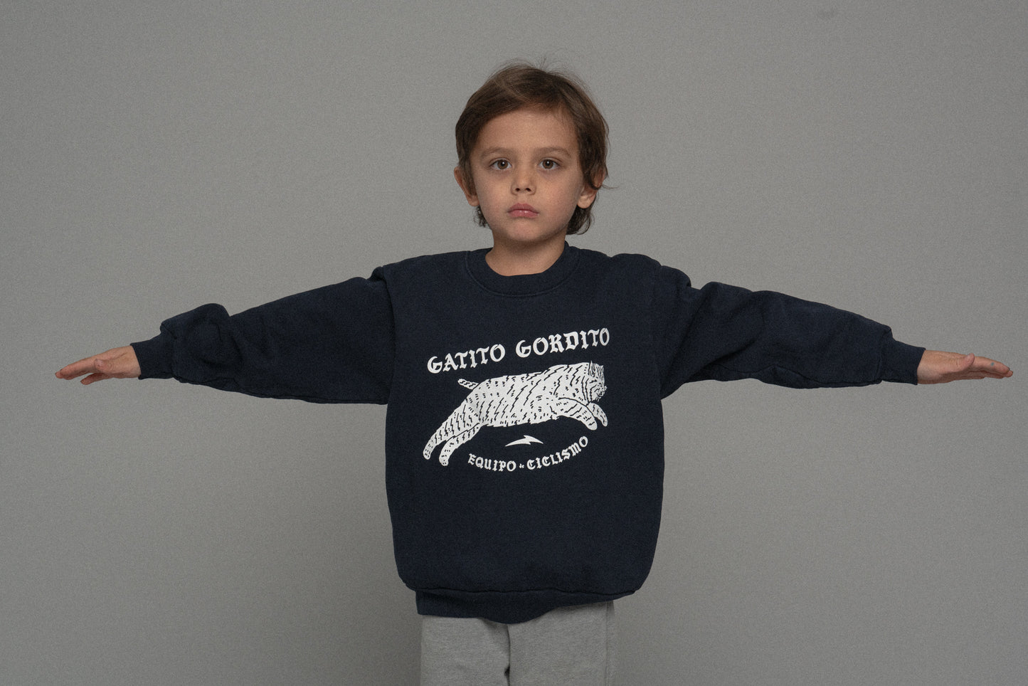 Lil Cubs Gatito Crewneck Navy