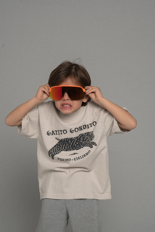 Lil Cubs Gatito Tee Light Grey