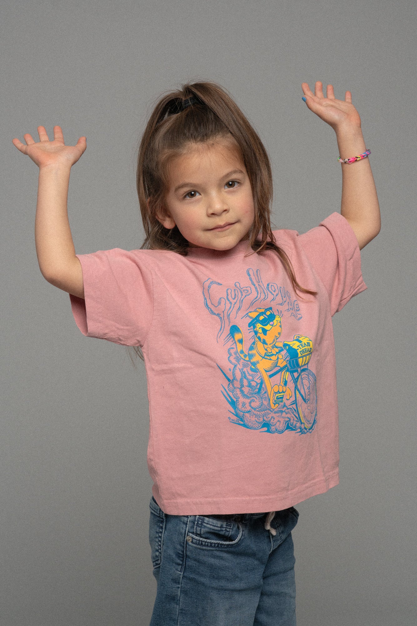 Lil Cubs Thicc and Dirty Cat Tee Pink