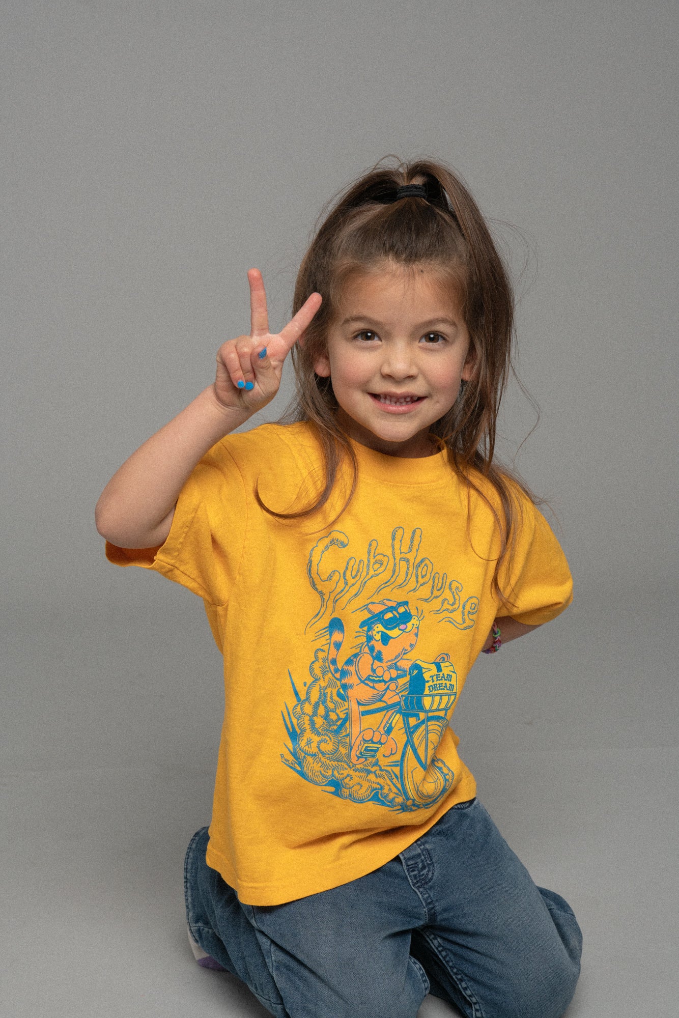 Lil Cubs Thicc and Dirty Cat Tee Yellow