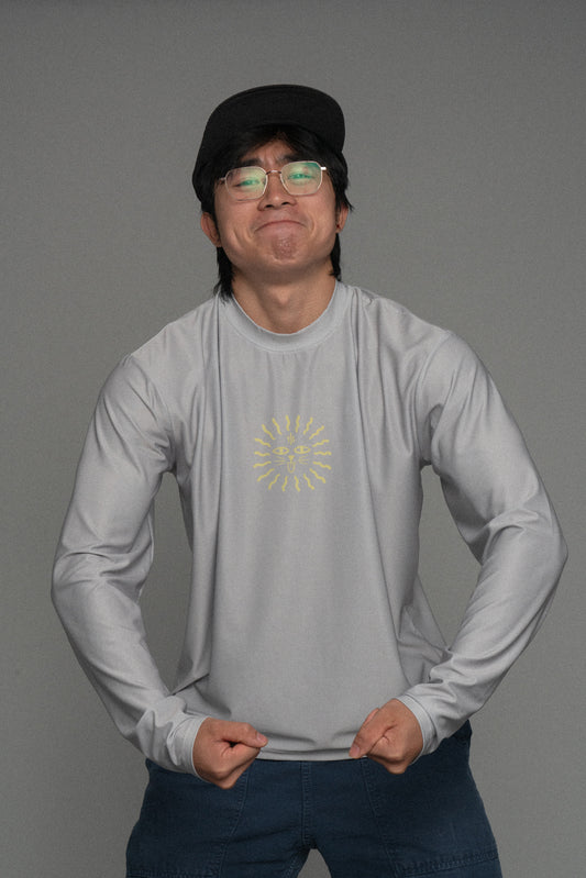 Mostly Good Times LS Tech Tee Grey