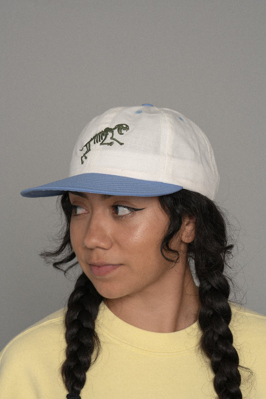 Boney Packable Cap White/Sky Blue
