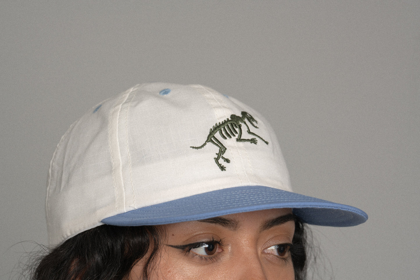 Boney Packable Cap White/Sky Blue