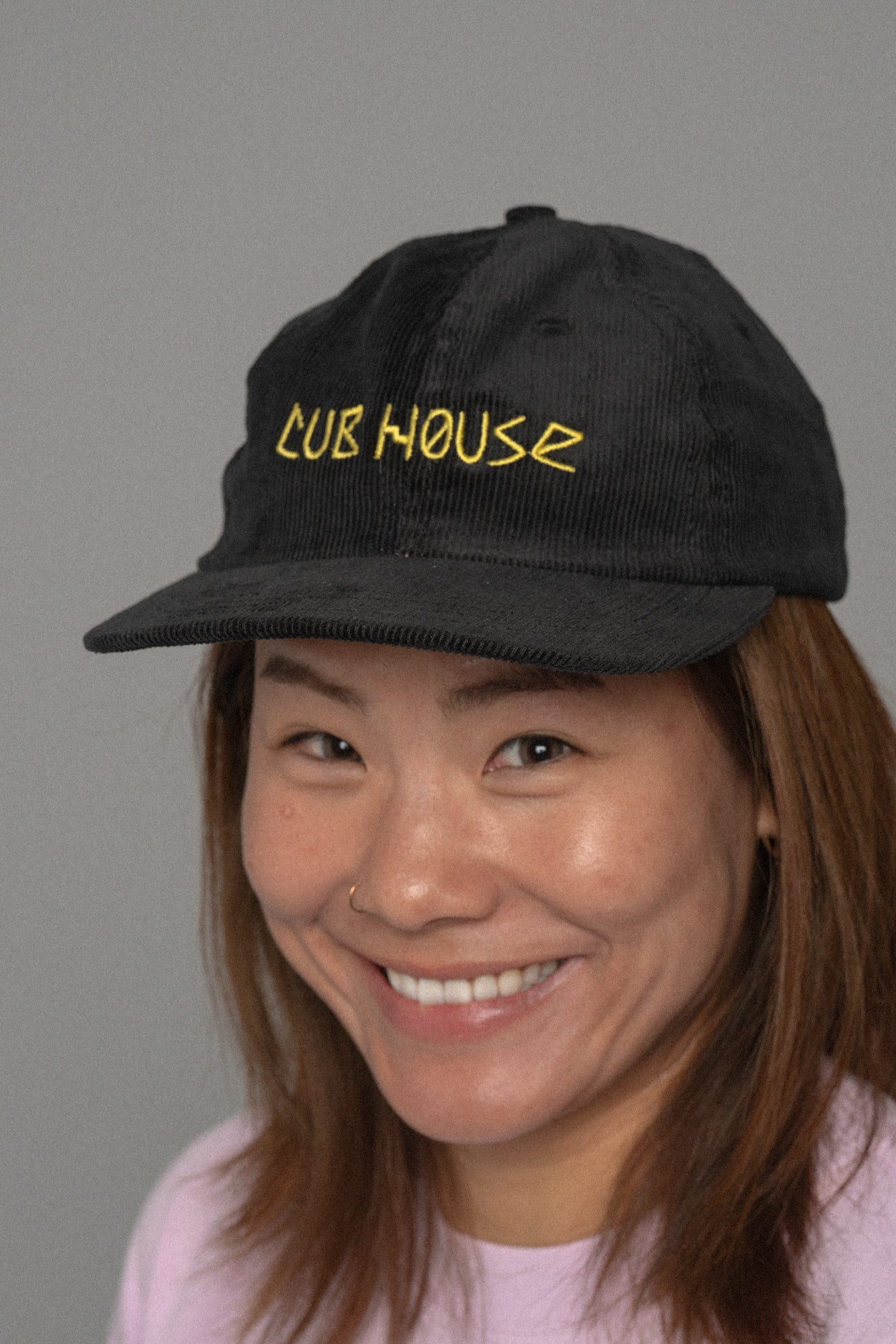 Cub House Corduroy Cap Black/Yellow