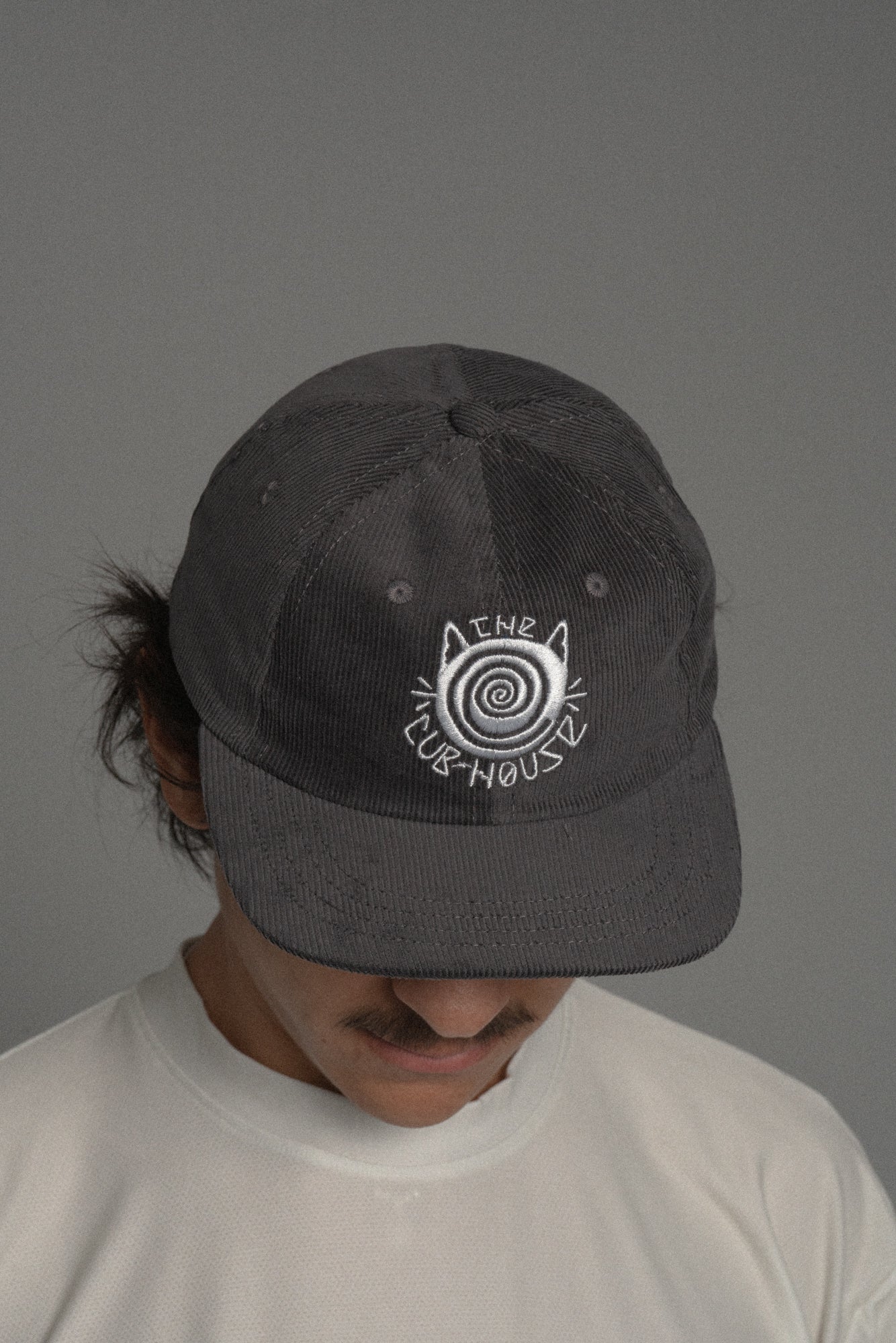 Cub House Swirl Corduroy Cap Grey