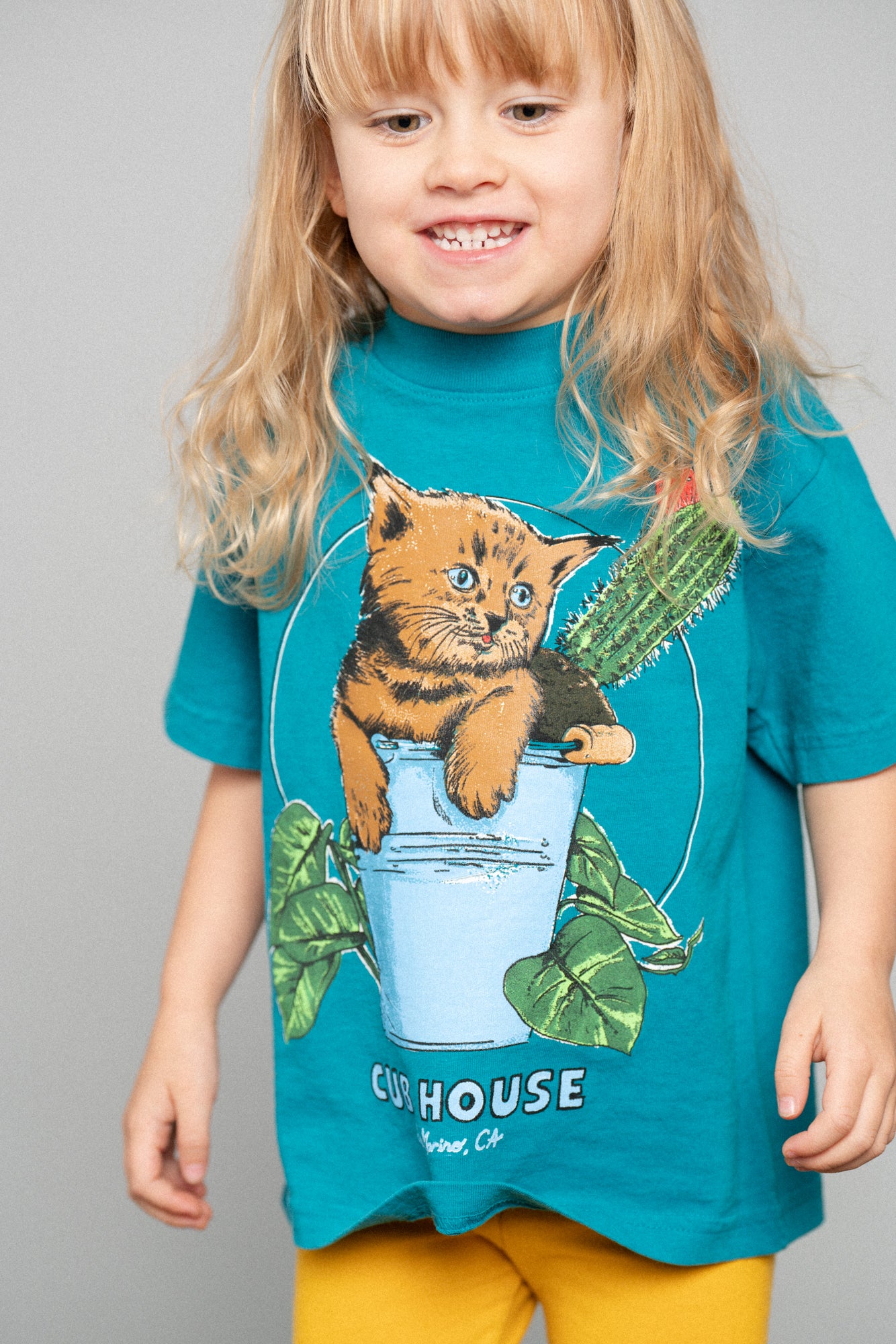 Lil Cubs Bucket Cat Tee Blue