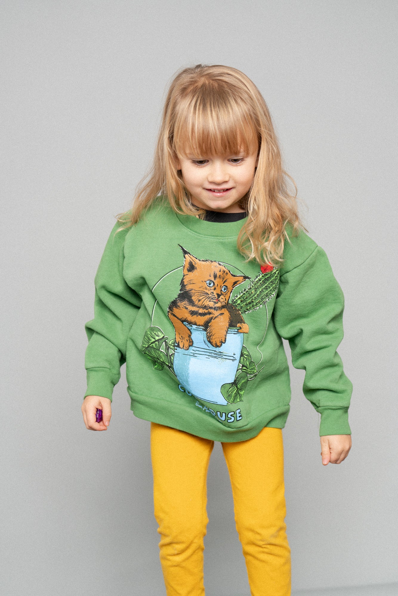 Lil Cubs Bucket Cat Crewneck Green