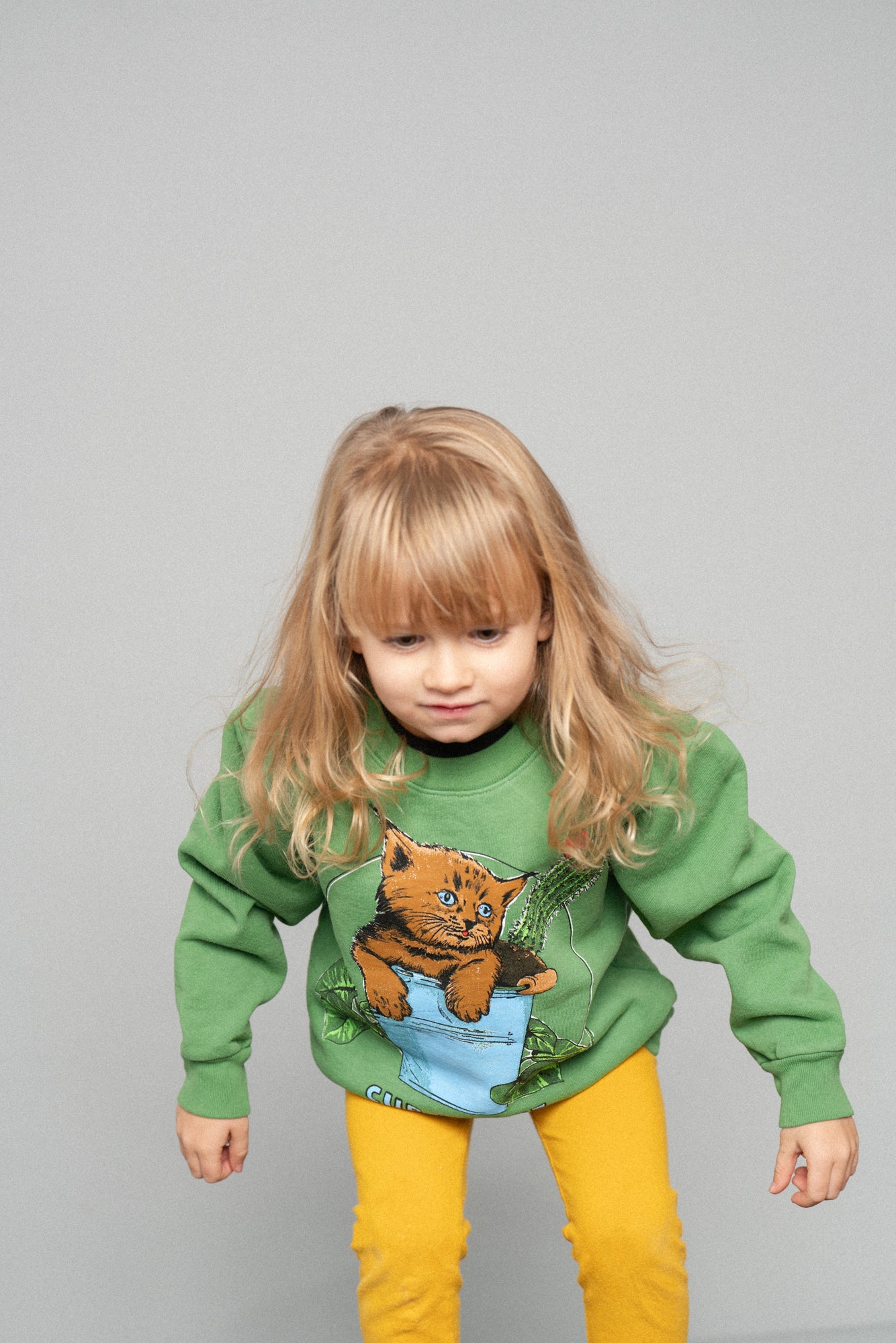 Lil Cubs Bucket Cat Crewneck Green