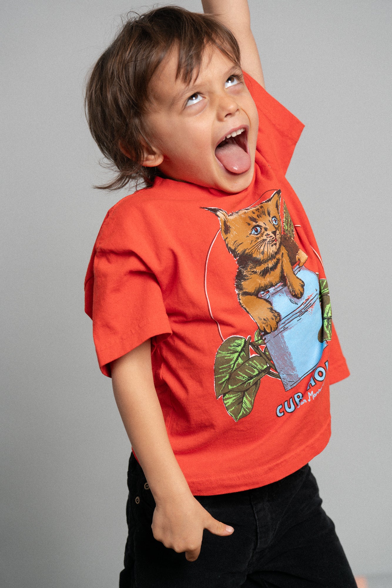 Lil Cubs Bucket Cat Tee Orange