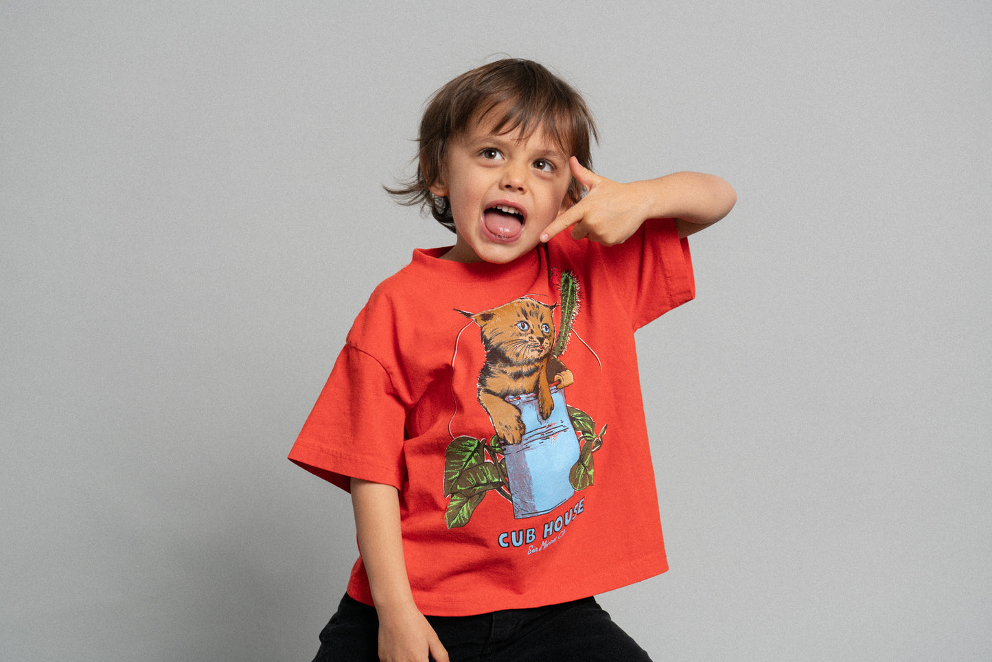 Lil Cubs Bucket Cat Tee Orange