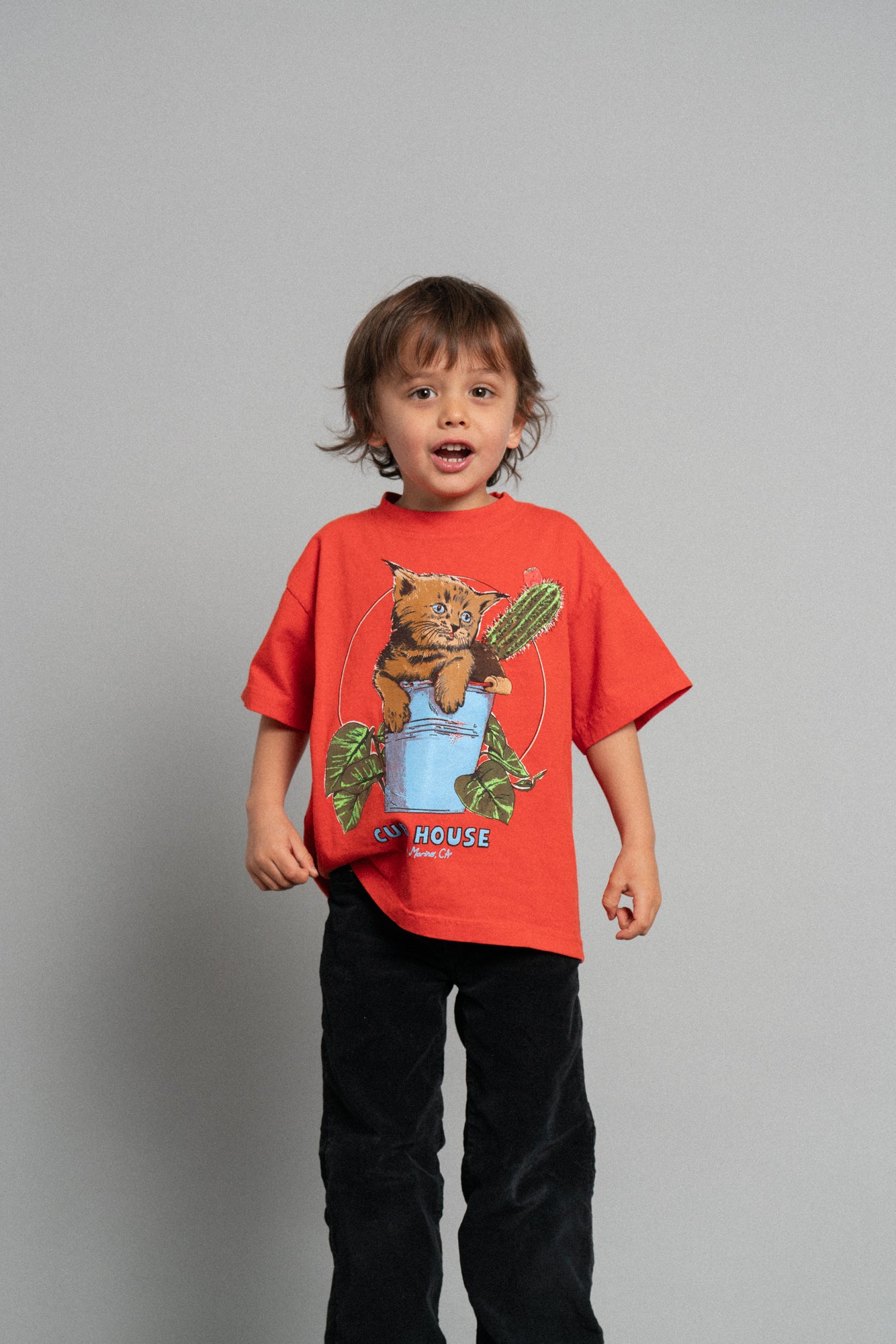 Lil Cubs Bucket Cat Tee Orange