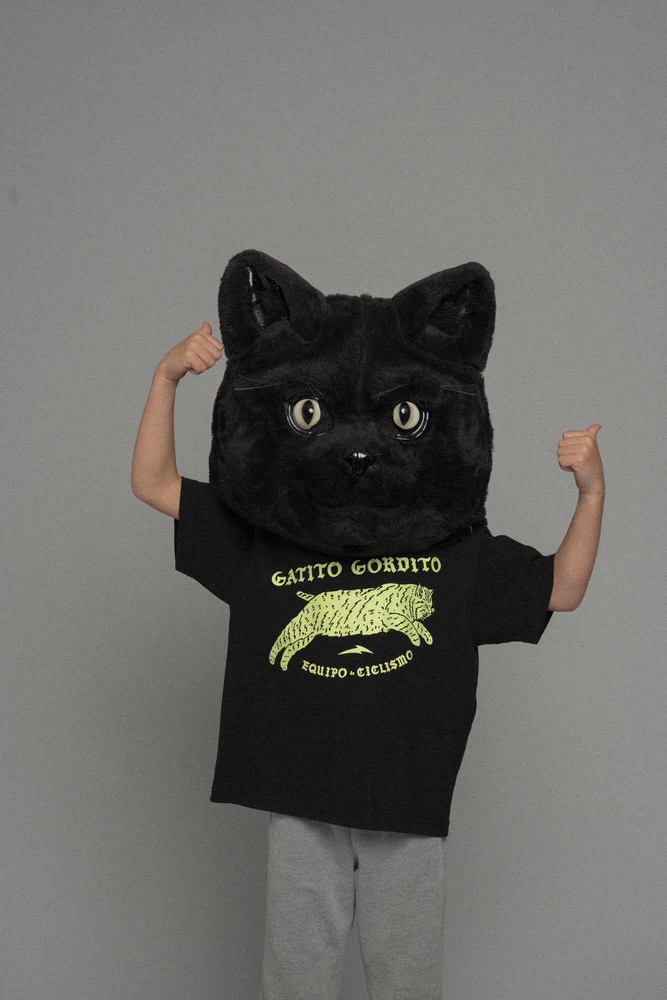 Lil Cubs Gatito Tee Black/Hi Vis