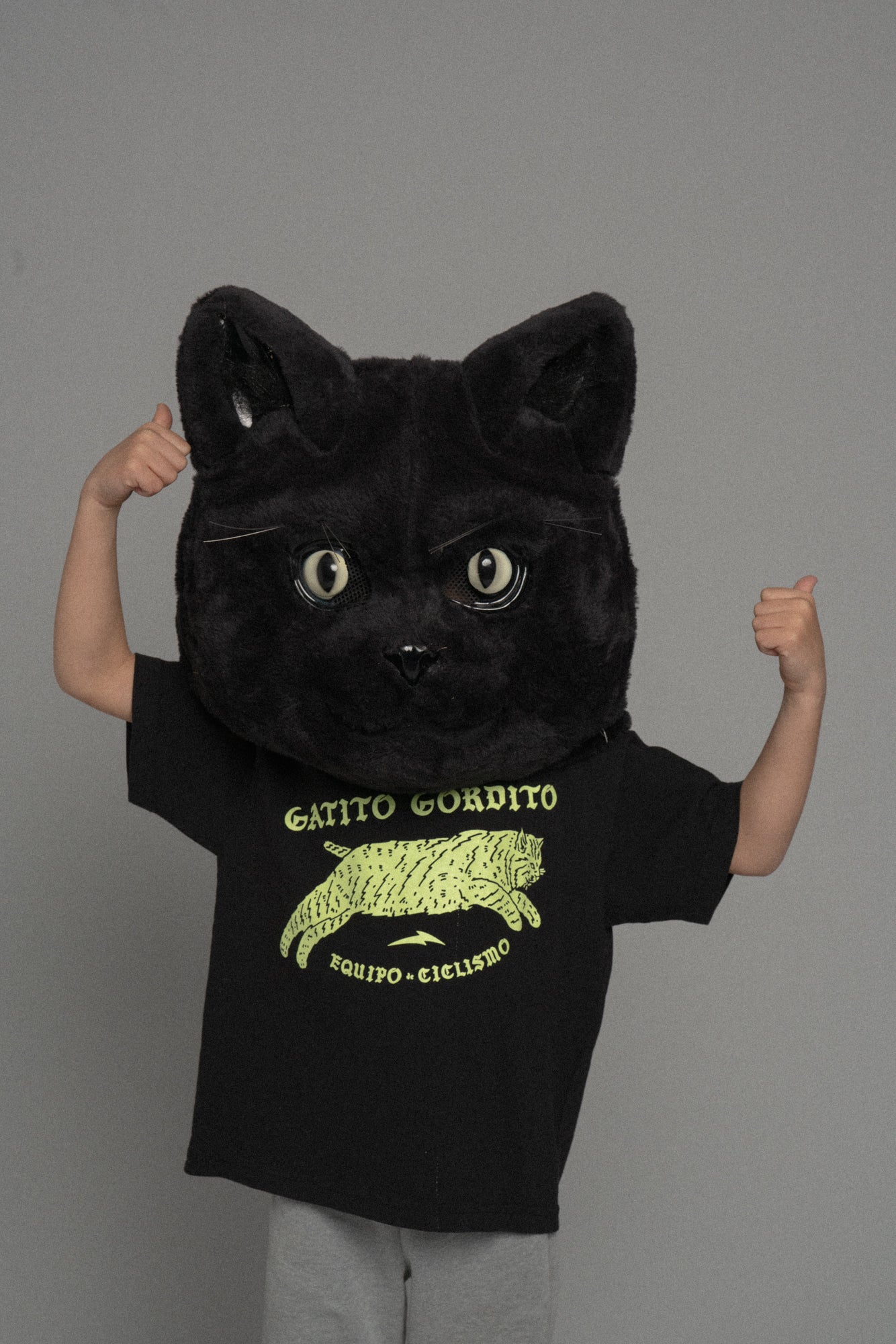 Lil Cubs Gatito Tee Black/Hi Vis
