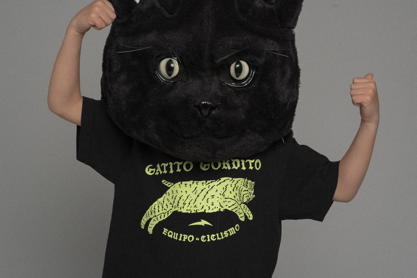 Lil Cubs Gatito Tee Black/Hi Vis