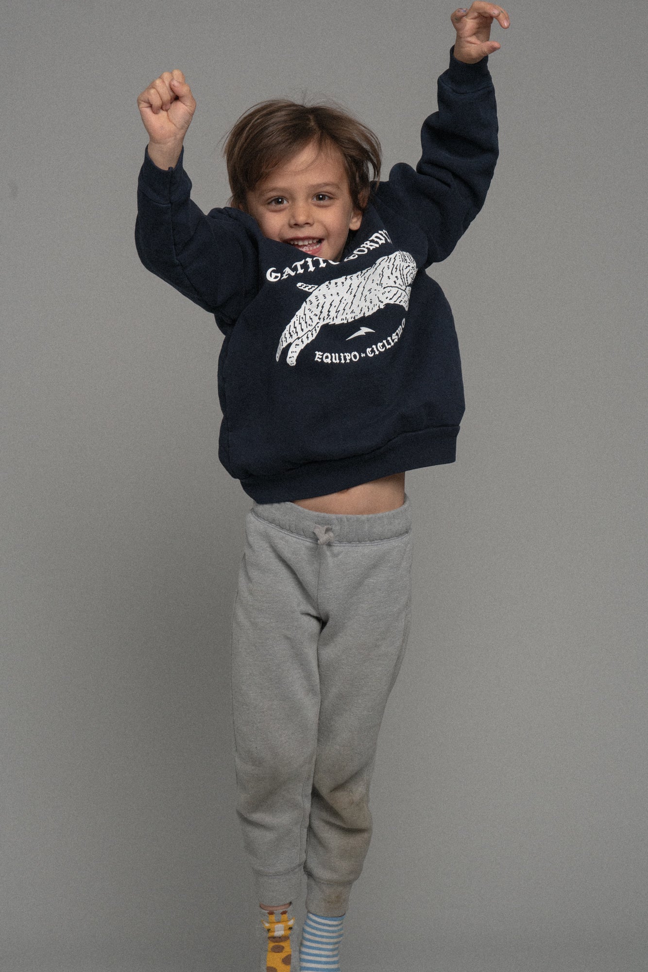 Lil Cubs Gatito Crewneck Navy
