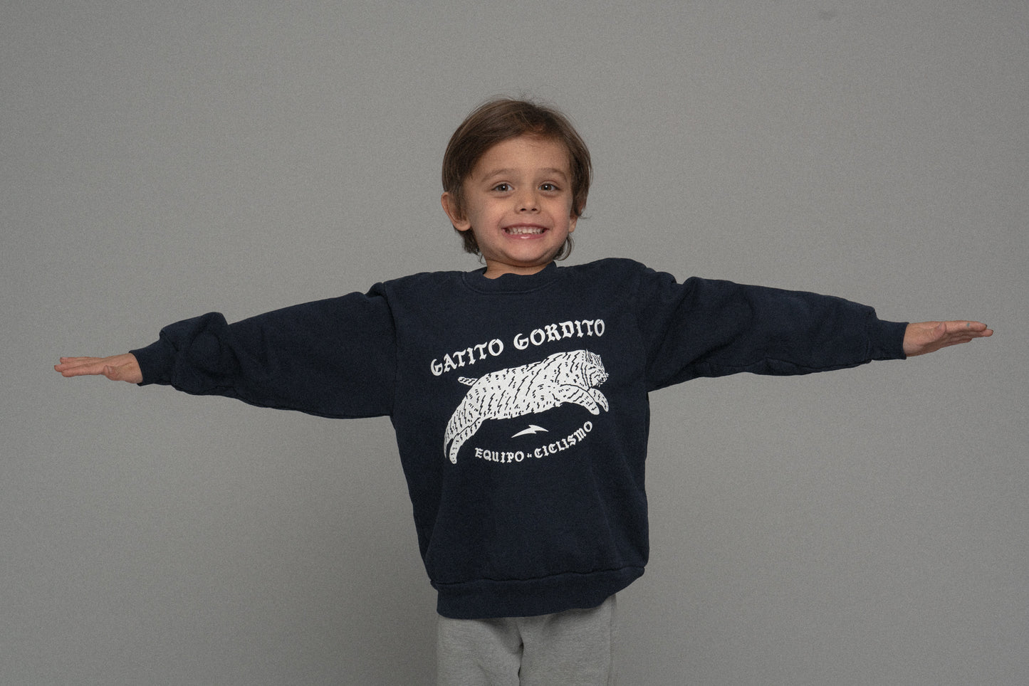Lil Cubs Gatito Crewneck Navy