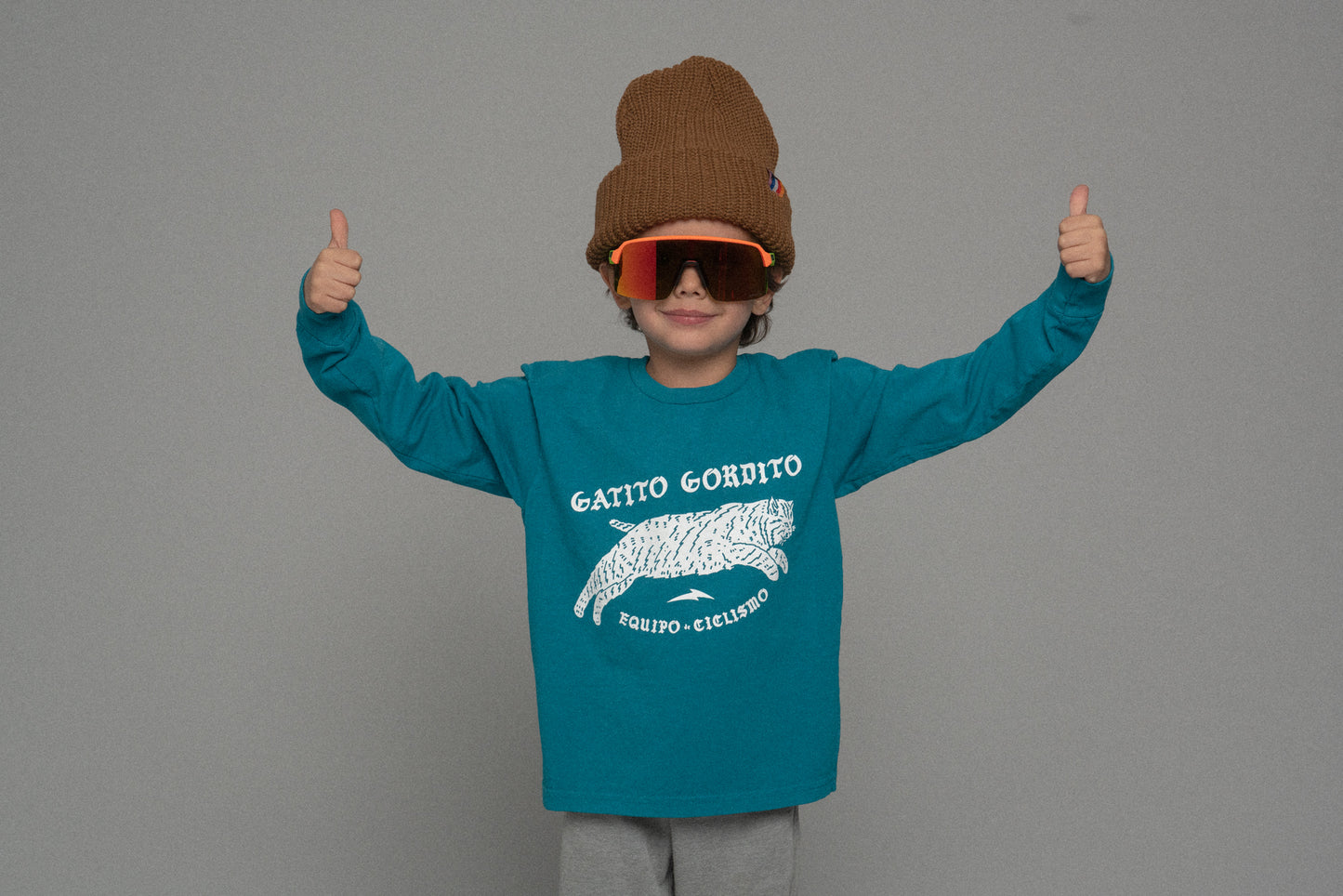 Lil Cubs Gatito Long Sleeve Teal