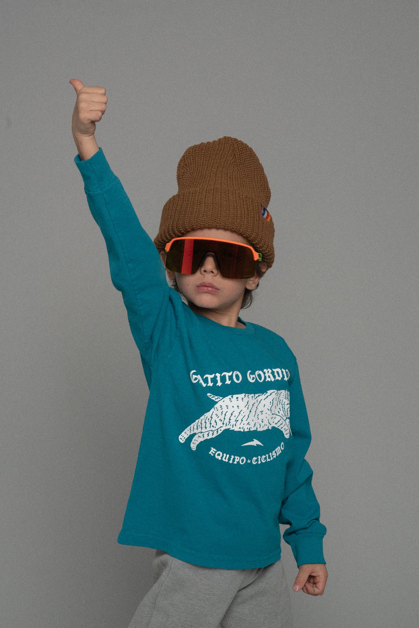 Lil Cubs Gatito Long Sleeve Teal
