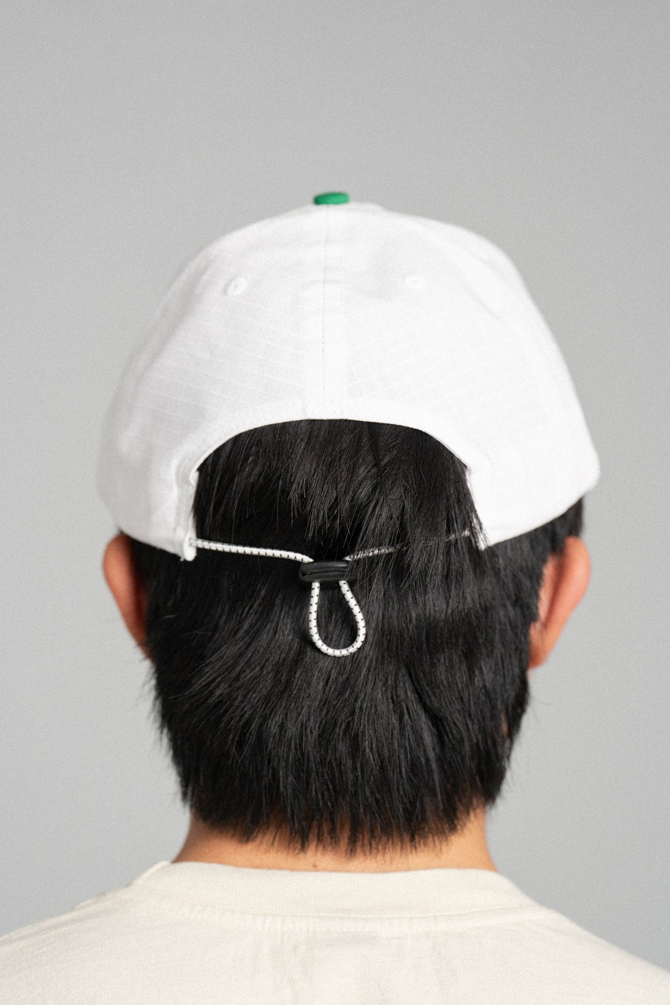 Packable Chubby Cap White/Kelly Green