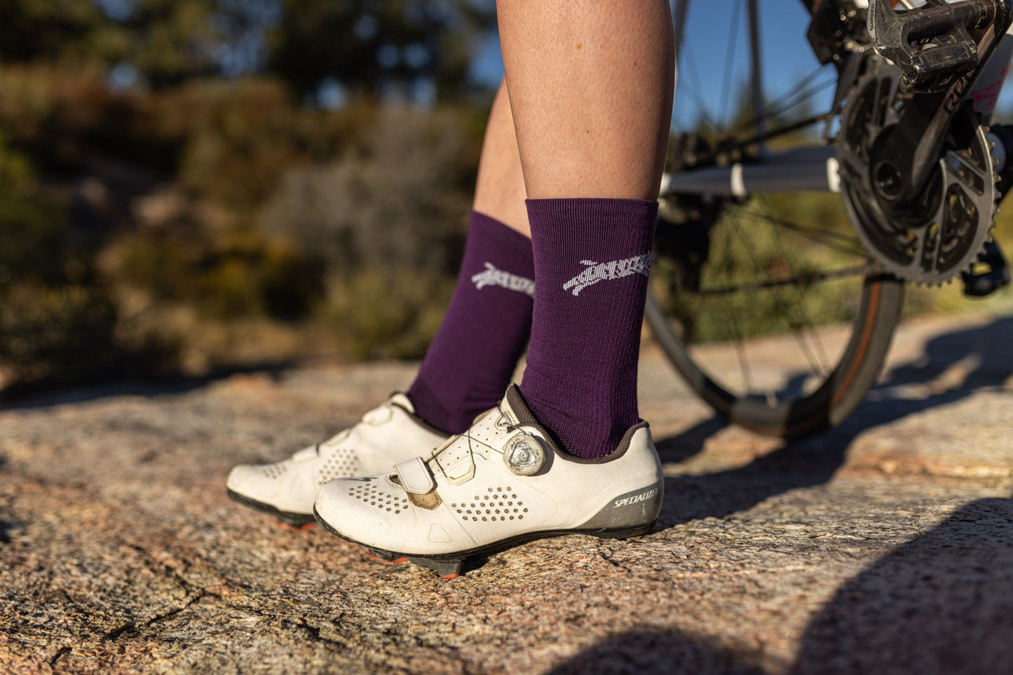 Wool Chubby Bobcat Socks Purple