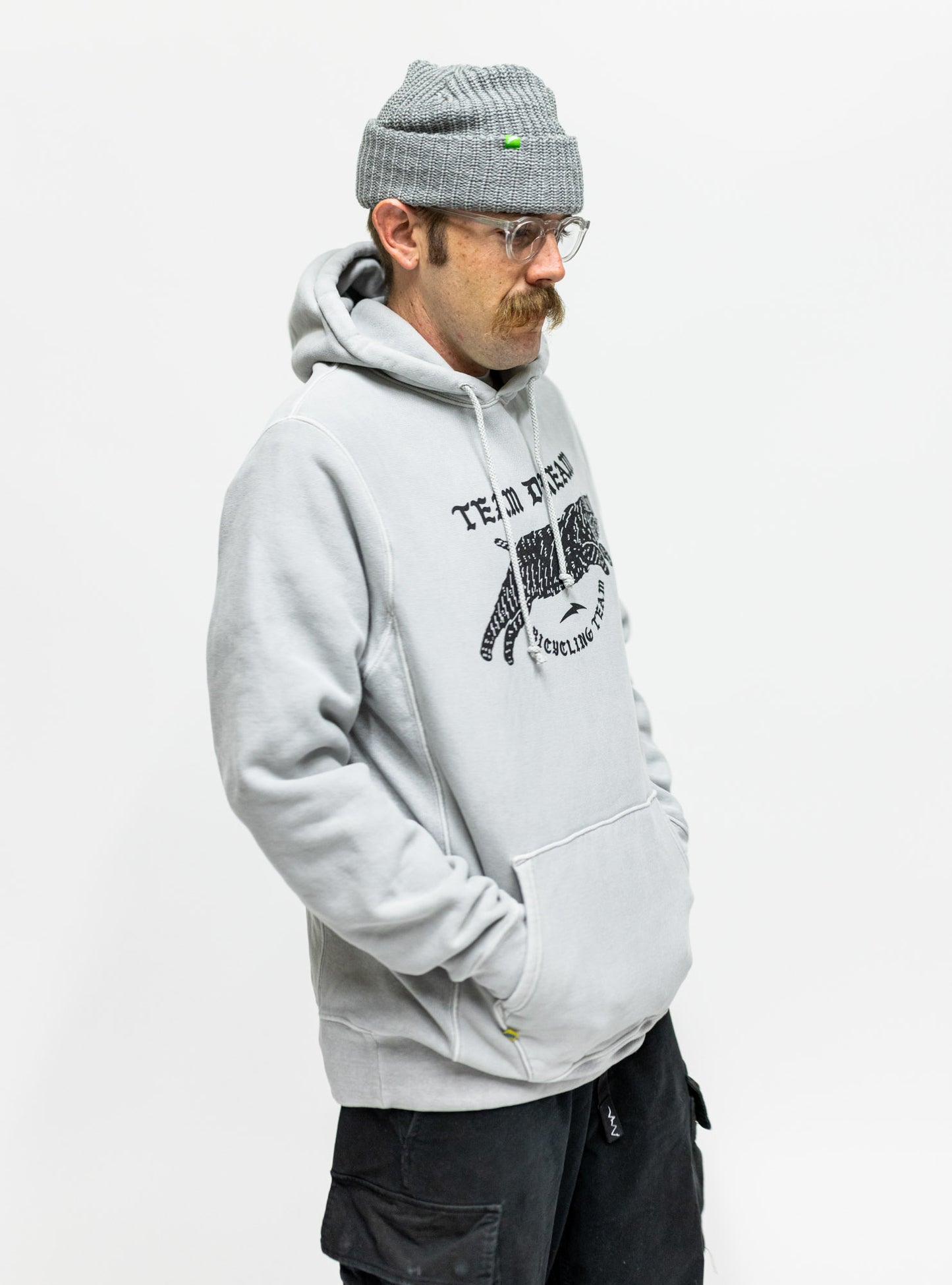 Old English Heavyweight Hoodie Grey