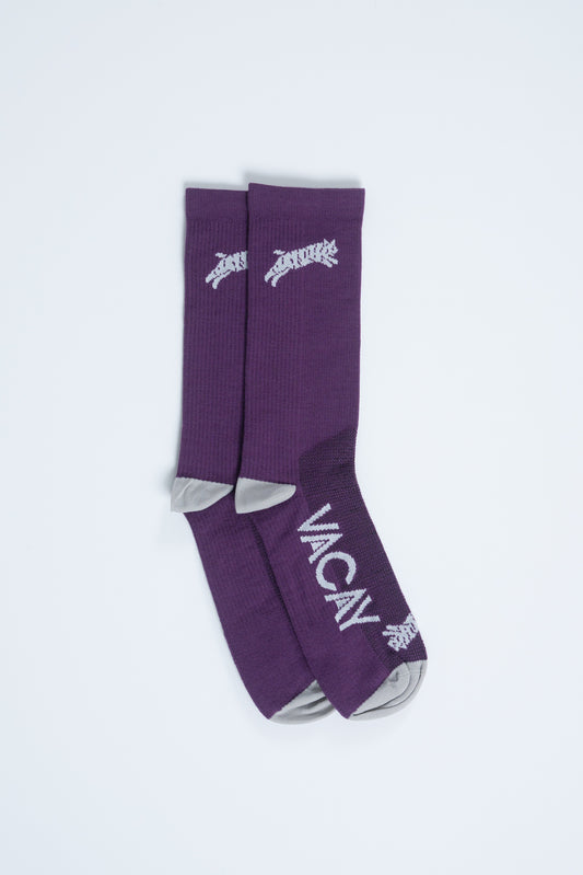 Wool Chubby Bobcat Socks Purple