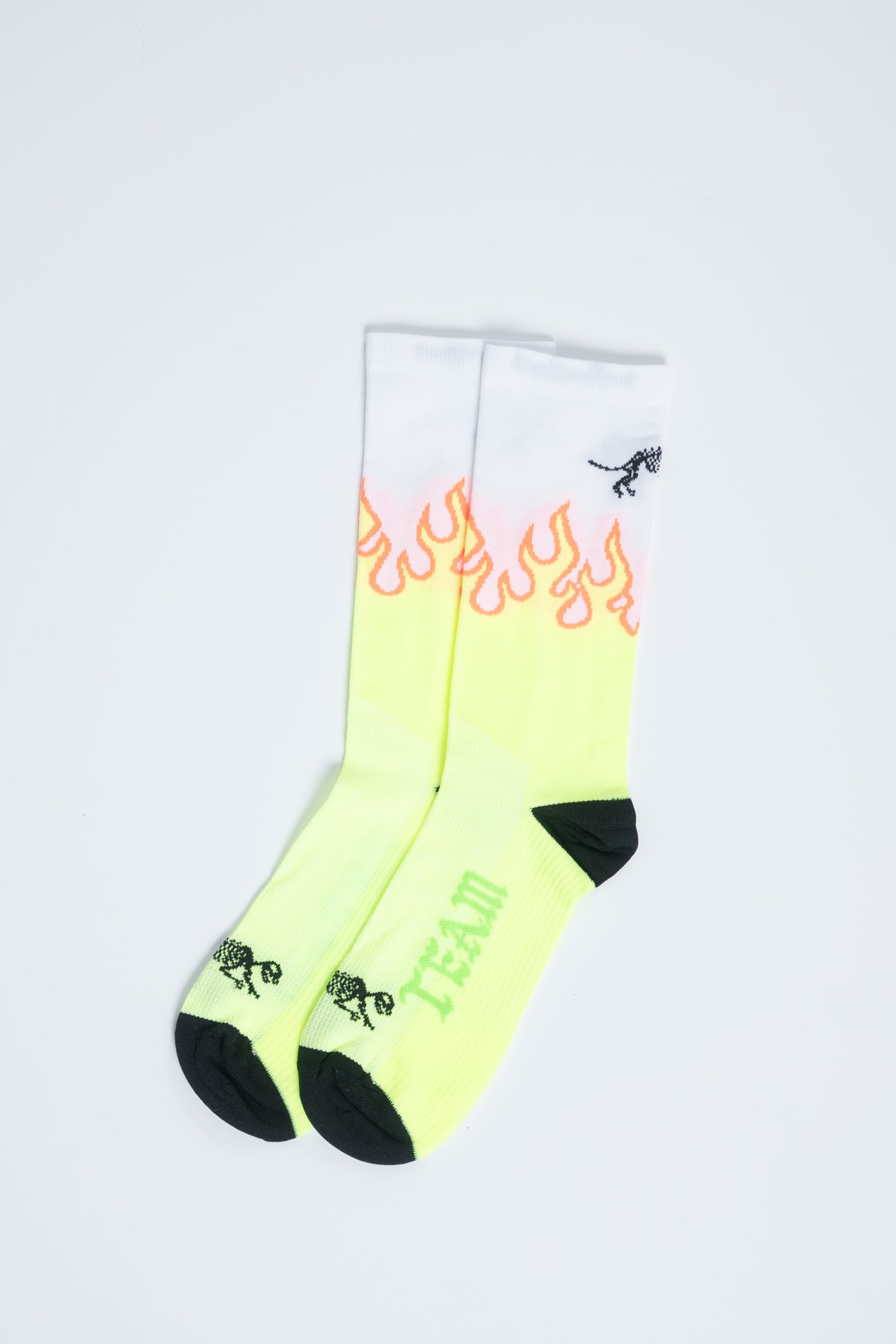 Hi-Vis Flame Socks White