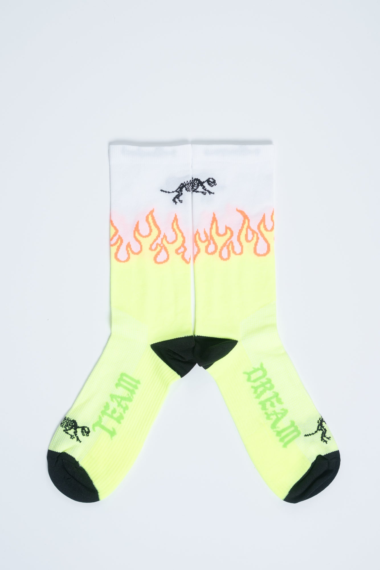 Hi-Vis Flame Socks White