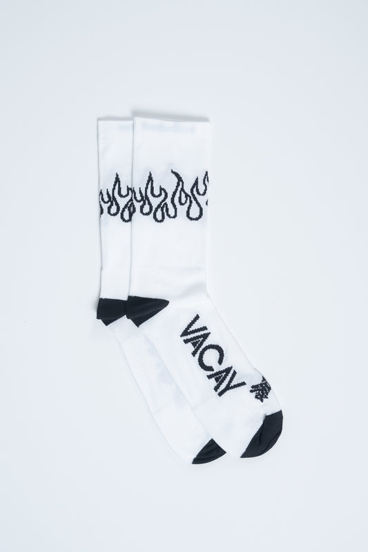 Flame Socks White