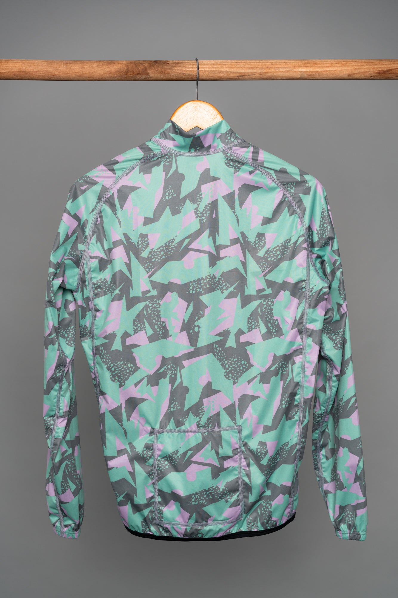 Big Print Packable Wind Jacket Green