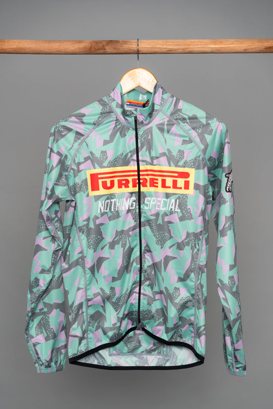 Big Print Packable Wind Jacket Green