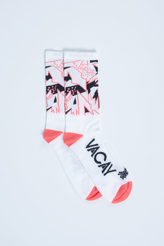 Razzle Dazzle Socks Coral/Black