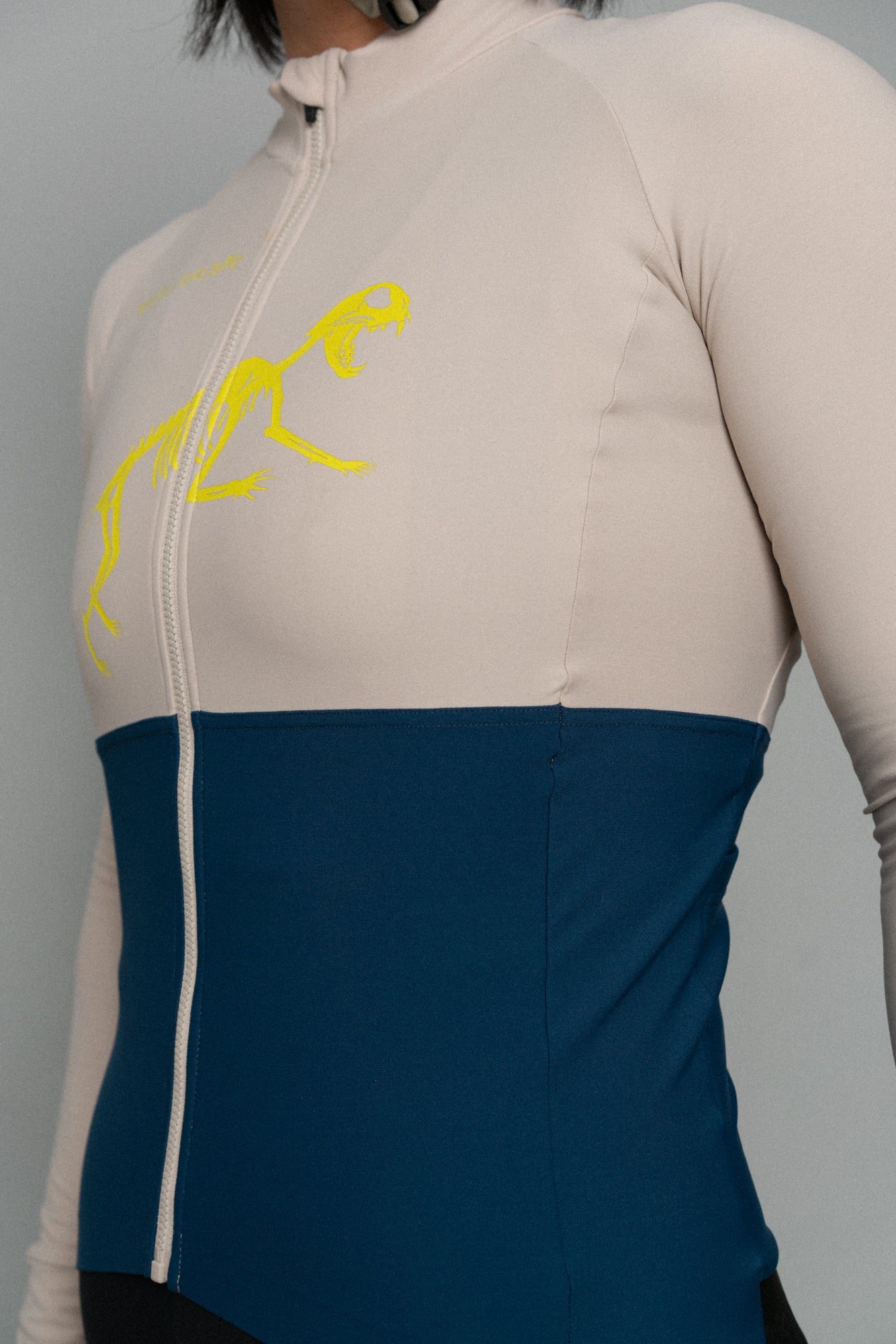 Sueño Long Sleeve Jersey Cream/Blue Block