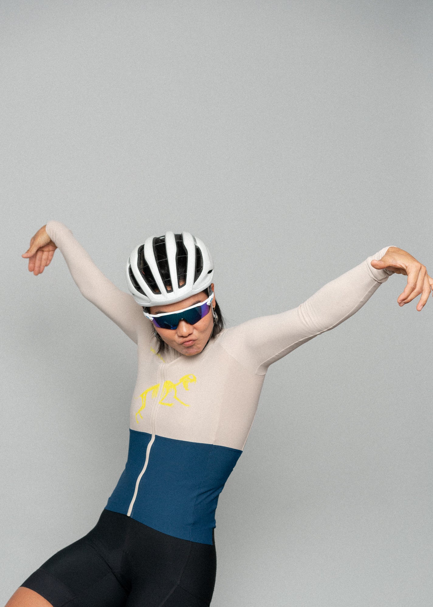 Sueño Long Sleeve Jersey Cream/Blue Block