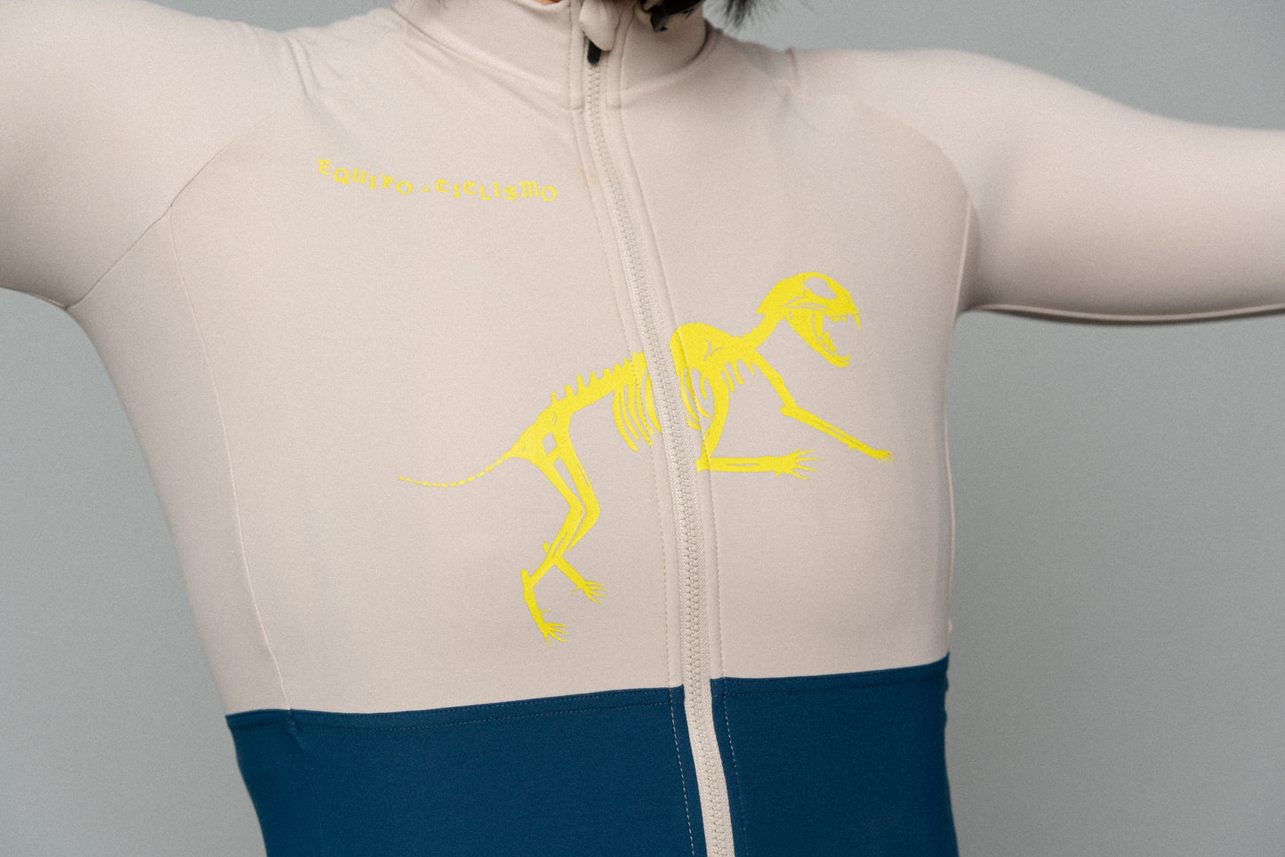 Sueño Long Sleeve Jersey Cream/Blue Block