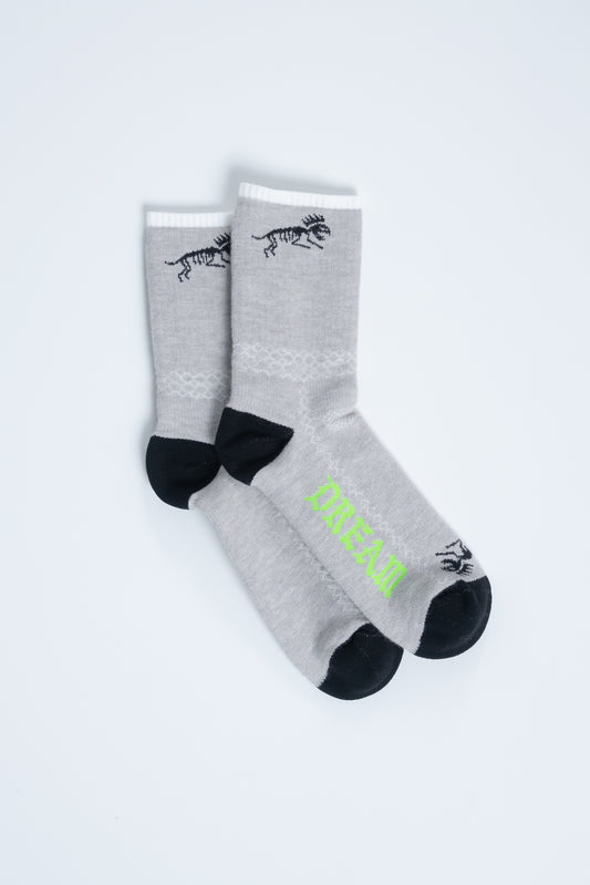 Thicky Thic Wool Boney Socks Heather Grey