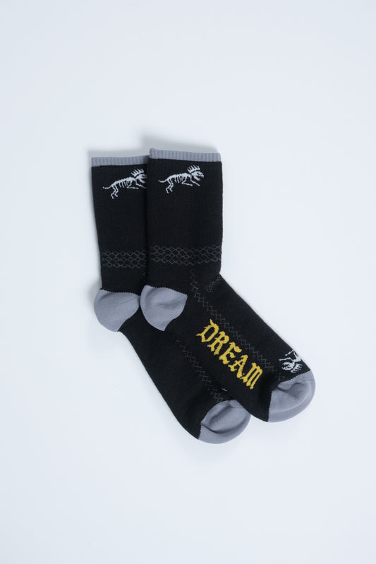 Thicky Thic Wool Boney Socks Black