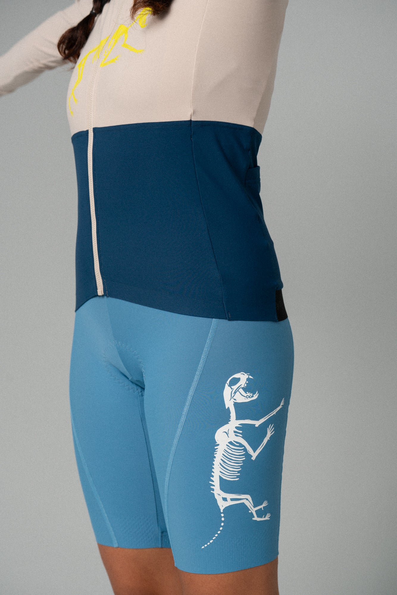 Sueño Long Sleeve Jersey Cream/Blue Block